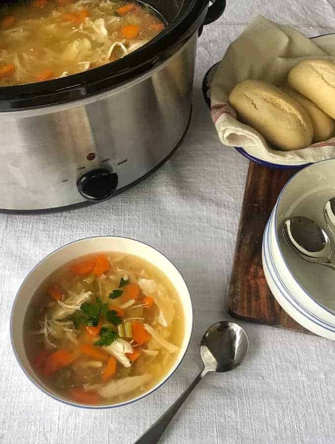 Slow Cooker Whole Chicken Soup Recipe (Hearty)