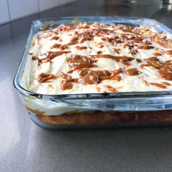 VJ COOKS banana caramel cake