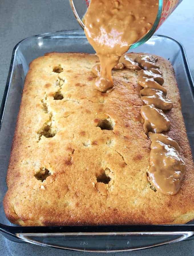 Banana cake with caramel drizzle | Dessert Recipes | GoodTo