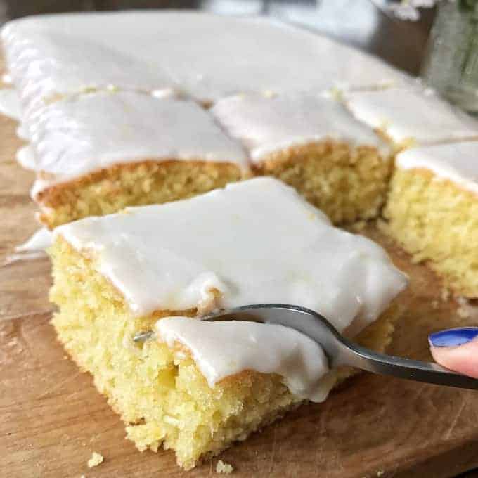 Lime and coconut sheet cake by VJ cooks. This easy recipe is dairy free and is made with limes, coconut and coconut cream. 