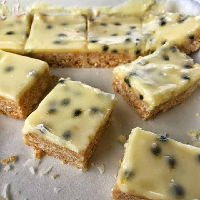 VJ cooks simple no-bake passionfruit slice