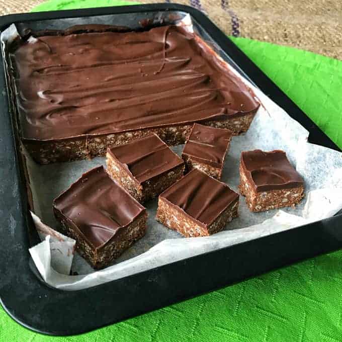 Delicious no-bake dark chocolate peppermint slice, easy recipe from VJ cooks