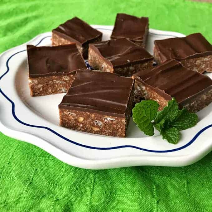 Dark Chocolate Peppermint Slice