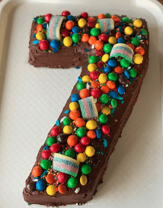 7th Digit Chocolate Birthday Cake | 7th-year Birthday Cake Pictures