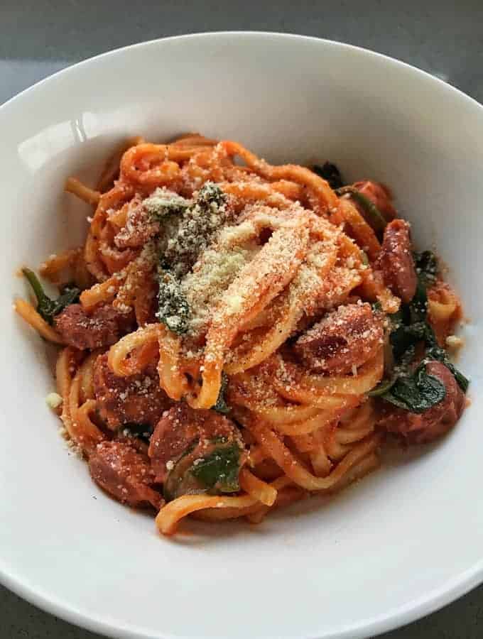 Easy Spaghetti Recipe In Creamy Tomato Sauce