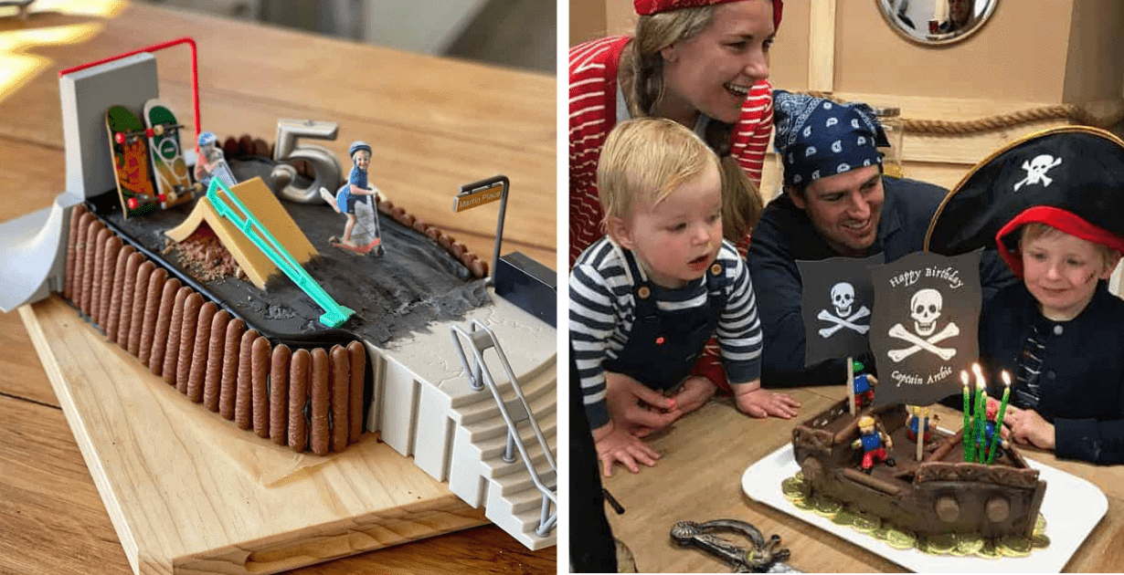 Two children's birthday cakes