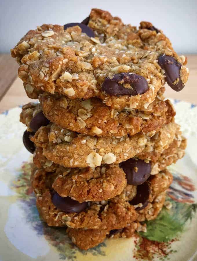 Easy ANZAC Biscuits with chocolate buttons recipe by VJ cooks
