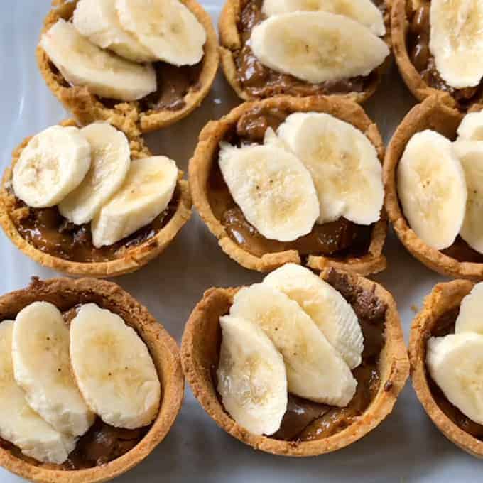 Cheats mini banoffee tarts - easy recipe by VJ cooks 