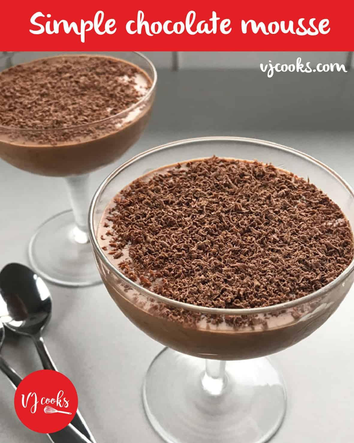 VJ cooks easy chocolate mousse - only 4 ingredients 