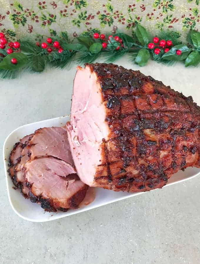 Easy recipe for Christmas cranberry ham glaze + Quick how-to video