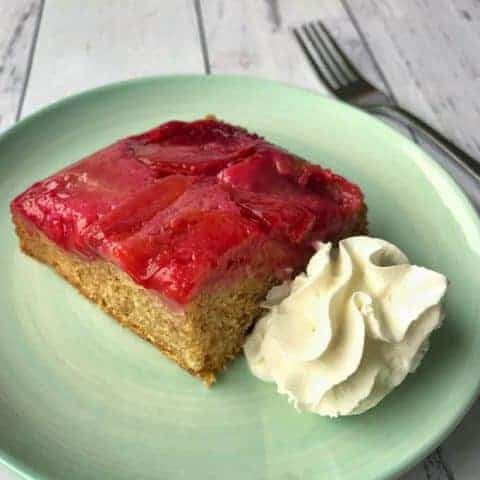 Upside down plum cake