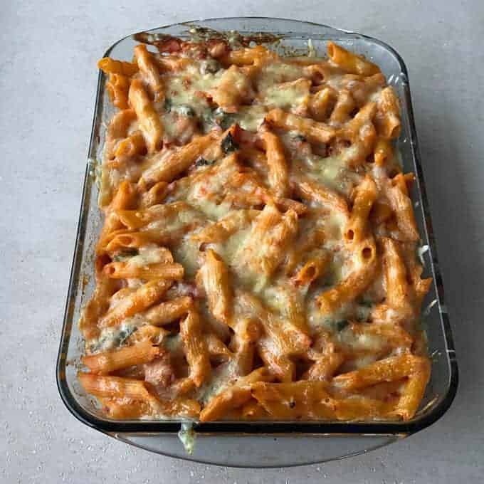 Easy bacon pasta bake - VJ Cooks