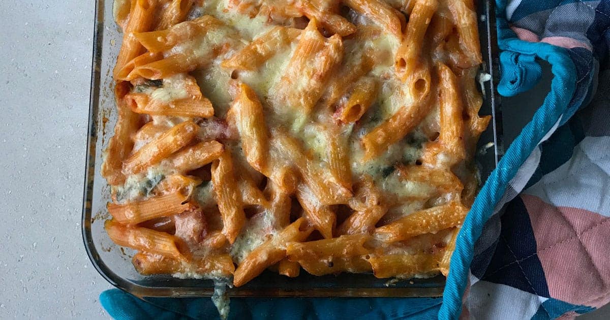 Easy bacon pasta bake VJ Cooks