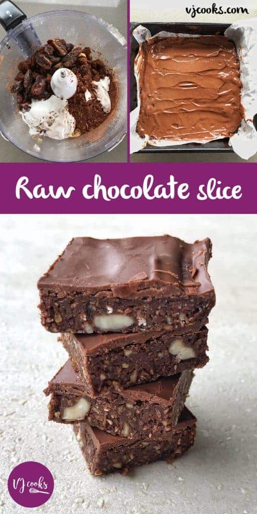 VJ cooks healthy raw chocolate slice 