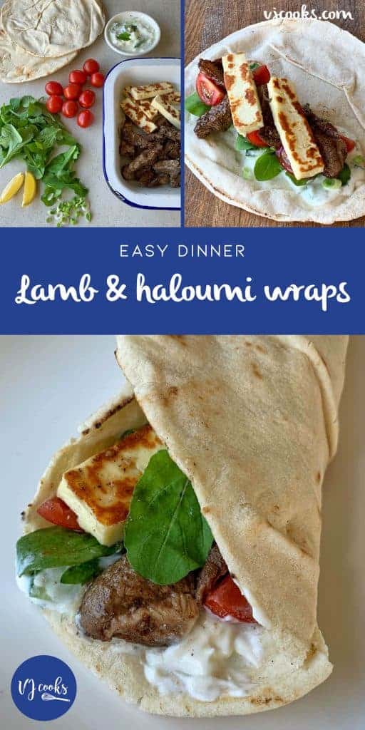 vj cooks lamb and haloumi wraps 