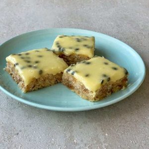 Passionfruit Weetbix slice