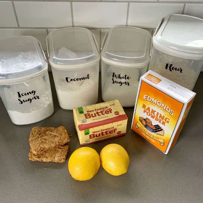 ingredients for lemon weetbix slice 