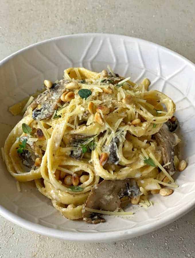 vj cooks creamy mushroom pasta