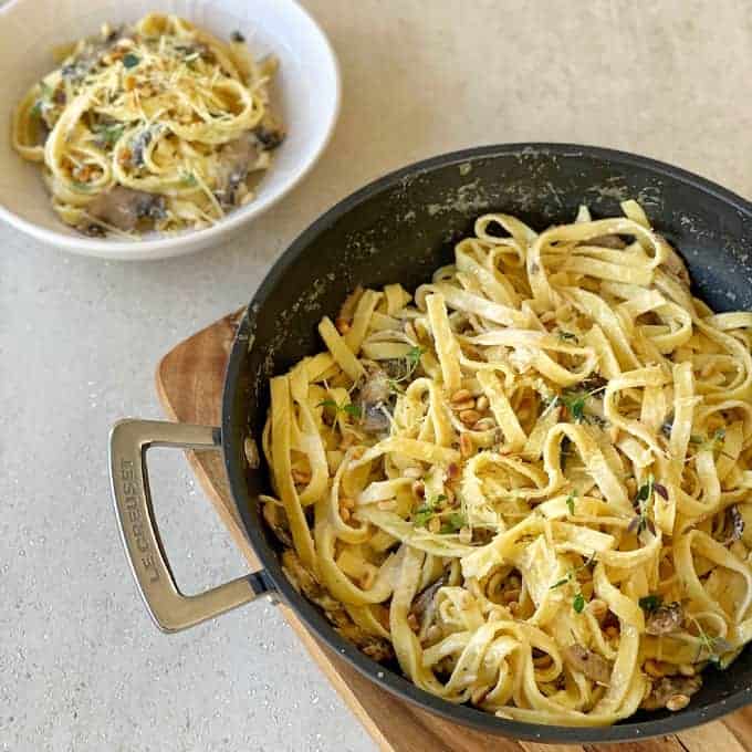 vj cooks creamy mushroom pasta