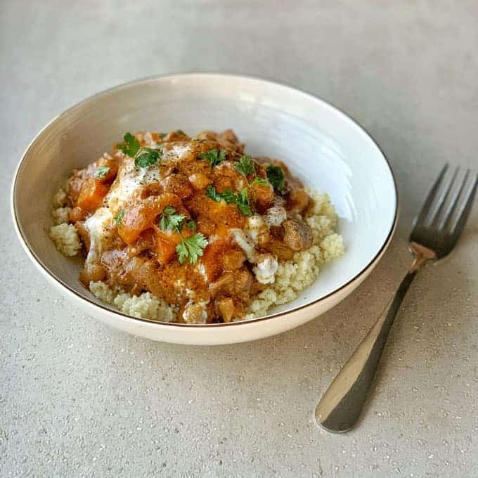 vj cooks slow cooker Moroccan lamb with apricot and chickpeas 