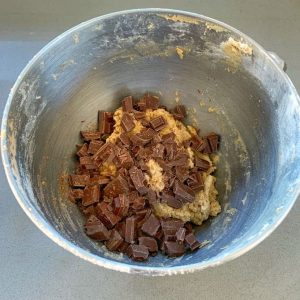Mixture for Chocolate chunk cookies recipe from VJ cooks 