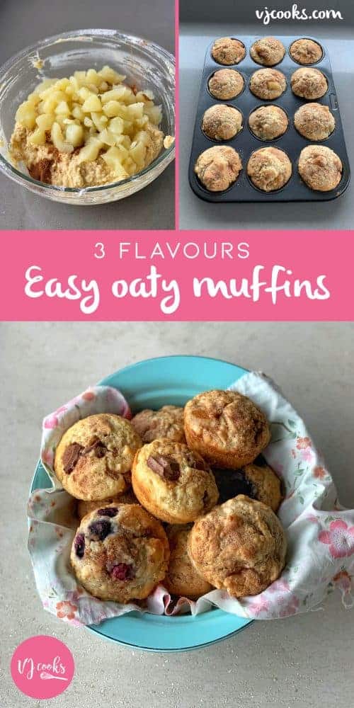 Oaty Muffins 3 ways