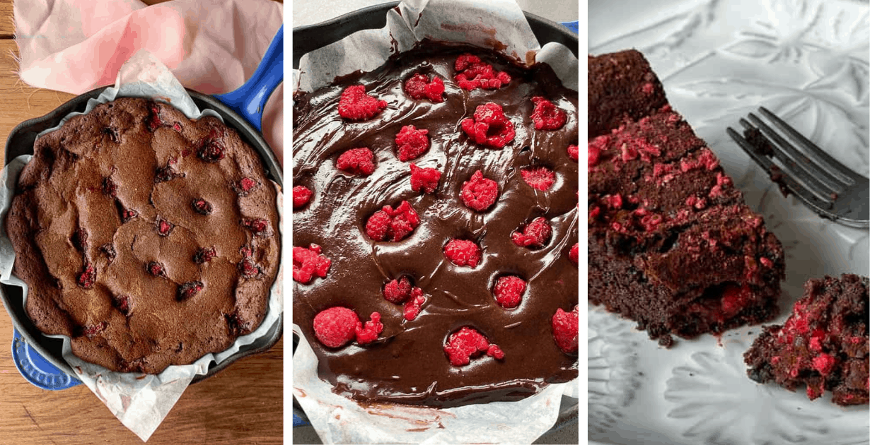 raspberry skillet brownie raspberry skillet brownie
