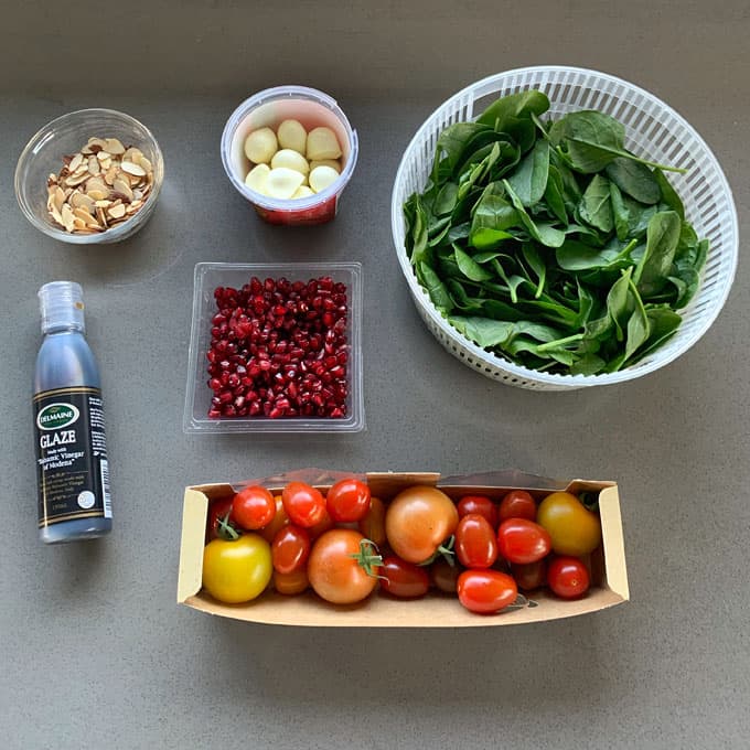 Ingredients for Green Christmas salad