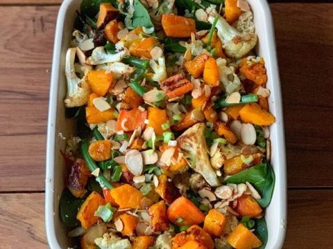 Roast vegetable salad with cous cous