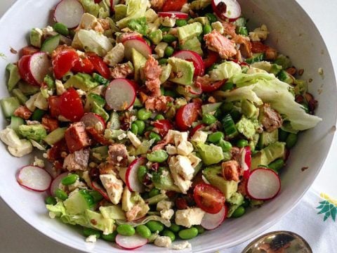 Salmon salad ingredients