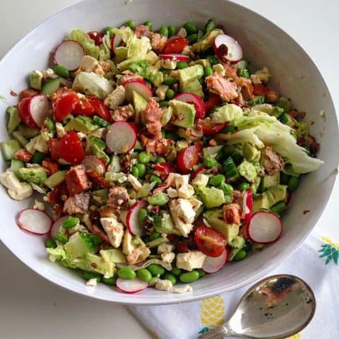 Salmon salad ingredients