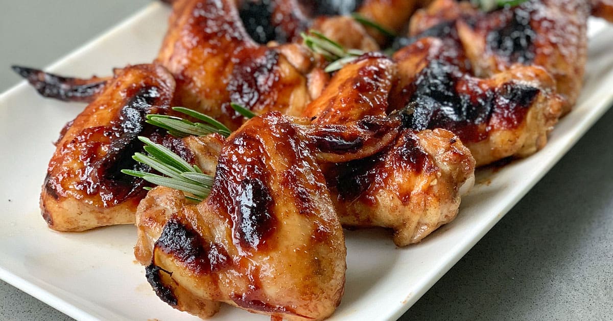 Cranberry glazed chicken wings