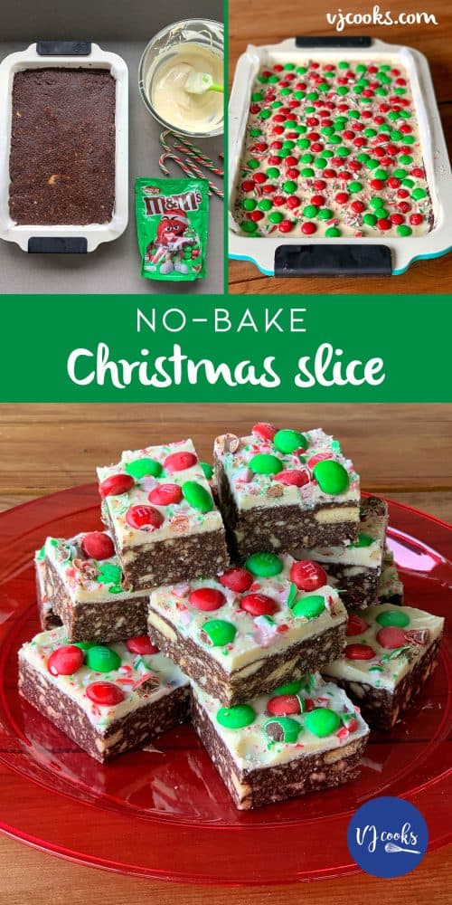 no-bake christmas slice
