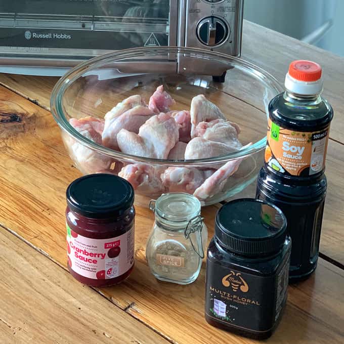 cranberry glazed chicken wings ingredients 