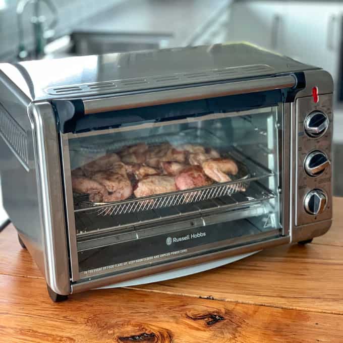 cranberry glazed chicken wings in the air fryer