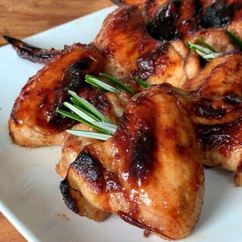 Cranberry glazed chicken wings