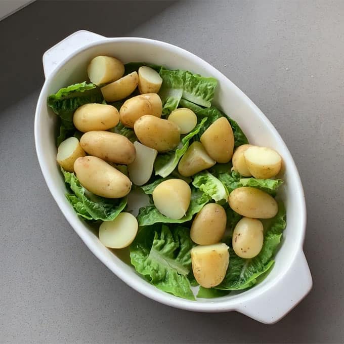 Salmon Potato Salad assembly