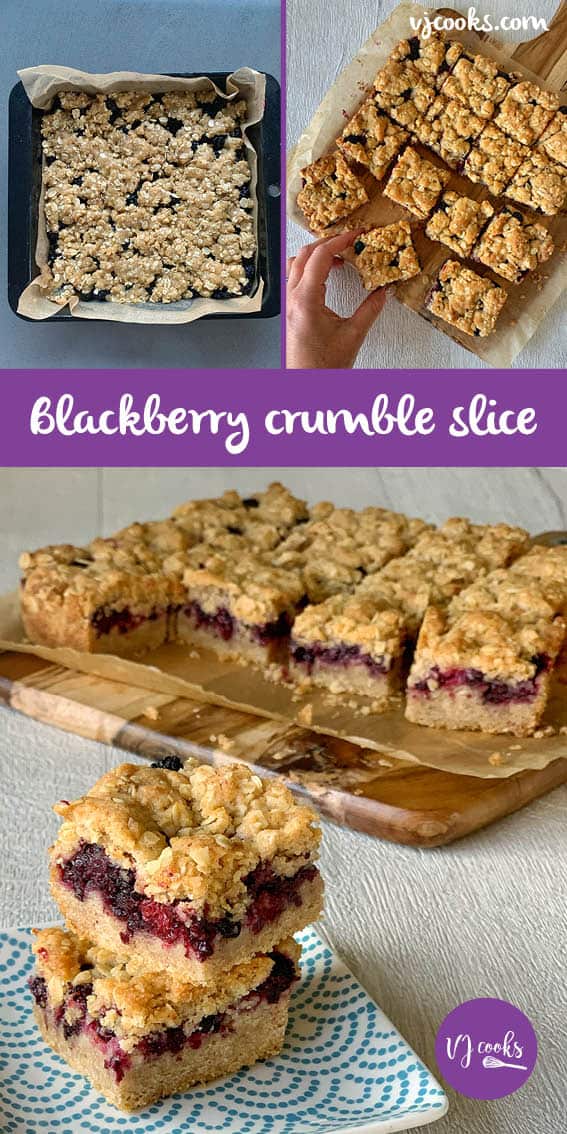 blackberry crumble slice