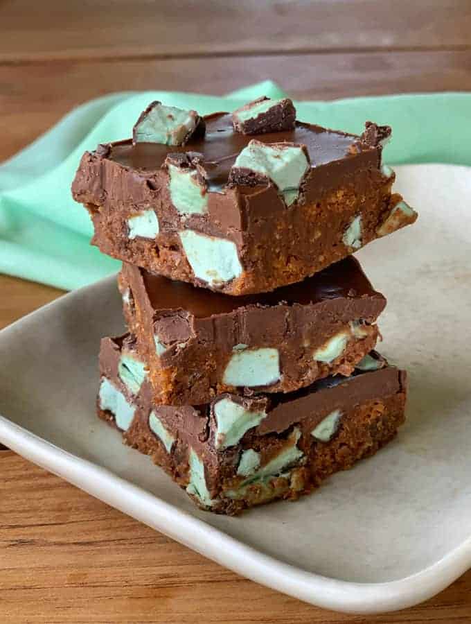 Snifters lumps slice- no bake peppermint slice from vj cooks 