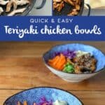 The process of making Teriyaki chicken bowls