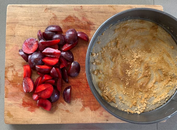 gluten free upside down plum cake