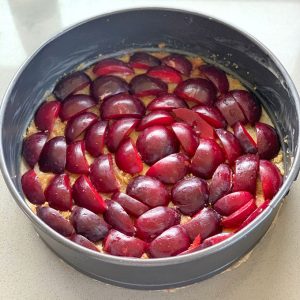 gluten free upside down plum cake