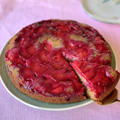 Gluten Free Upside Down Plum Cake - VJ Cooks