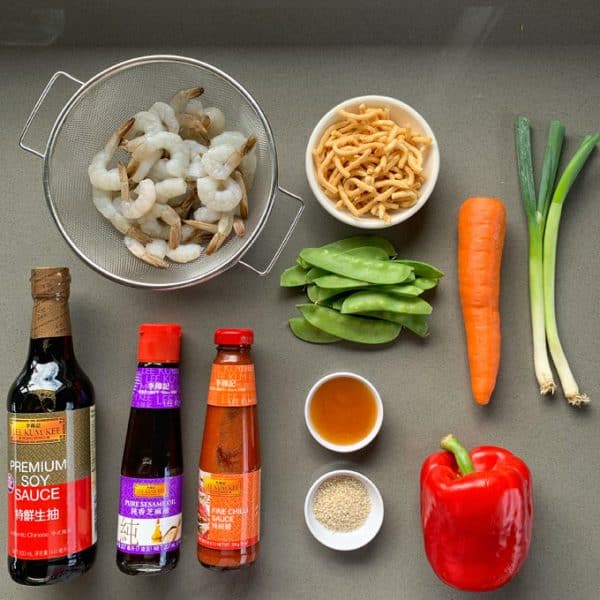 Honey and chilli sticky prawn rice bowls