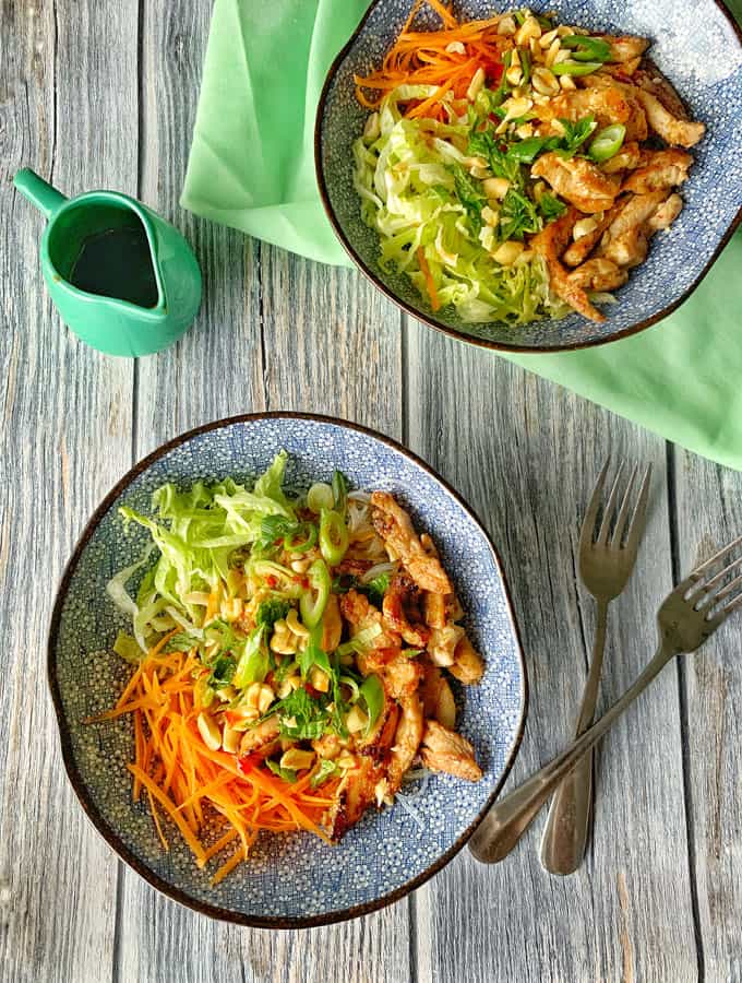 Vietnamese chicken noodle salad