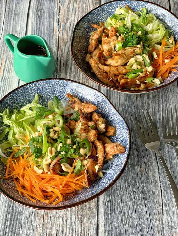 Vietnamese chicken noodle salad