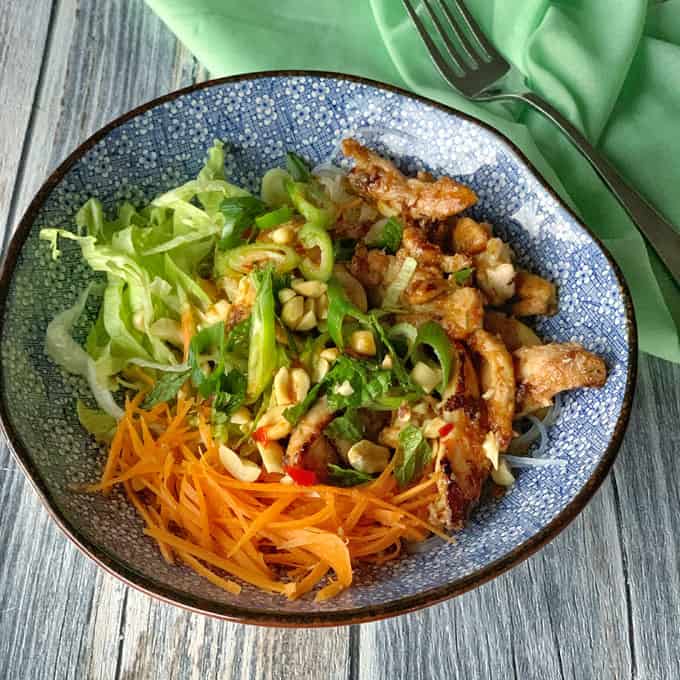 Vietnamese chicken noodle salad