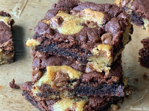 brookies - brownies with cookie dough
