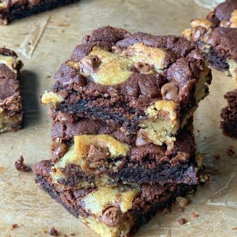 brookies - brownies with cookie dough