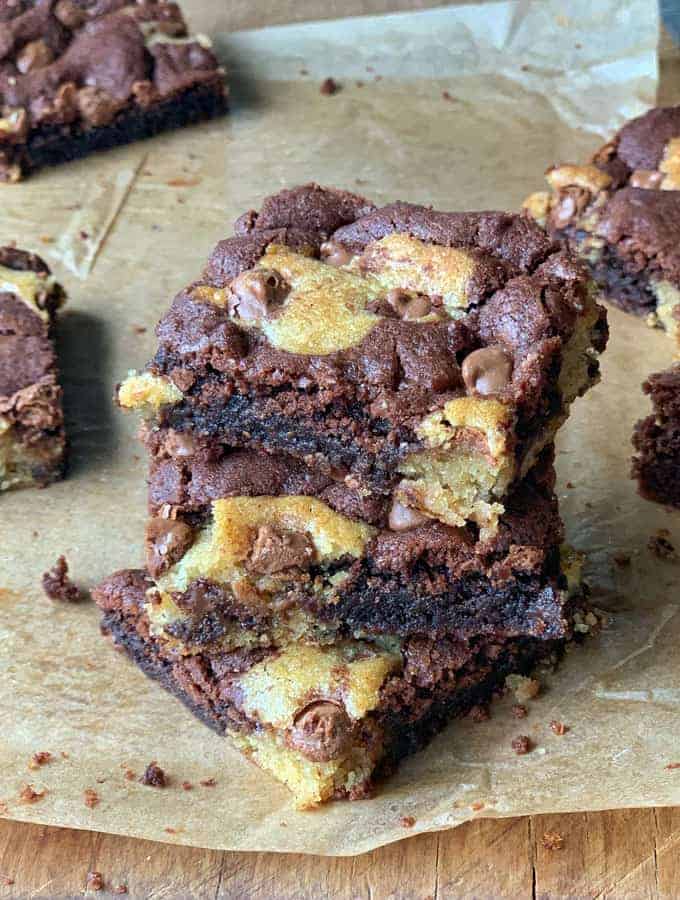 brookies - brownies with cookie dough